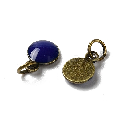 Brass Ename Charms KK-H487-22AB-03-1