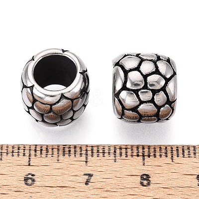 304 Stainless Steel Large Hole Beads STAS-T072-108AS-1