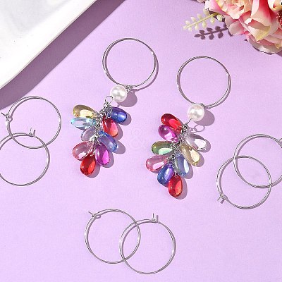 SHEGRACE Brass Hoop Earrings Findings XGR0005P-70P-1