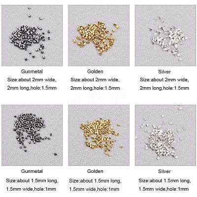 Brass Tube Crimp Beads KK-PH0035-13-1