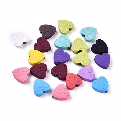 Spray Painted Non-magnetic Synthetic Hematite Beads X-G-T124-34C-1