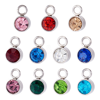 10Pcs Glass Rhinestone Charms STAS-TA0003-26I-1