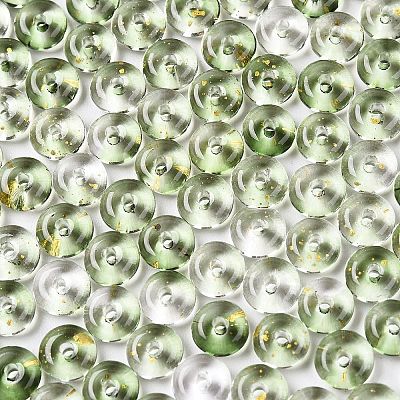 Spray Painted Transparent Glass Seed Beads SEED-T007-05B-1
