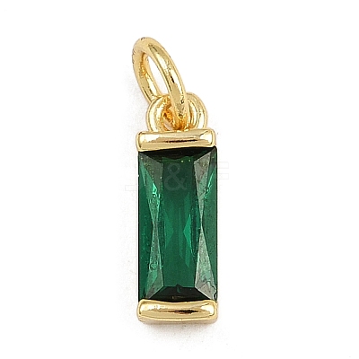 Brass with Cubic Zirconia Pendants KK-A269-68B-G-1