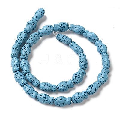 Natural Lava Rock Beads Strands G-U007-01B-1