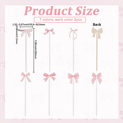 14Pcs Wooden Picks for Vase Decorations AJEW-SP0004-71B-1