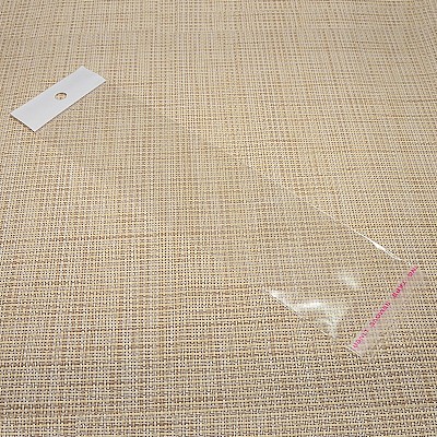 Transparent Rectangle Self Adhesive Cellophane Bags for Necklace Display Cards OPC-M001-01-1