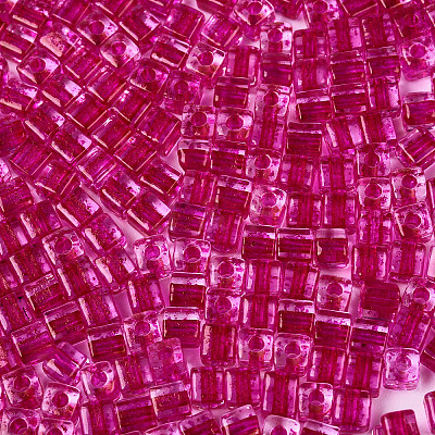 Transparent Inside Colours Glass Seed Beads SEED-T007-11C-1