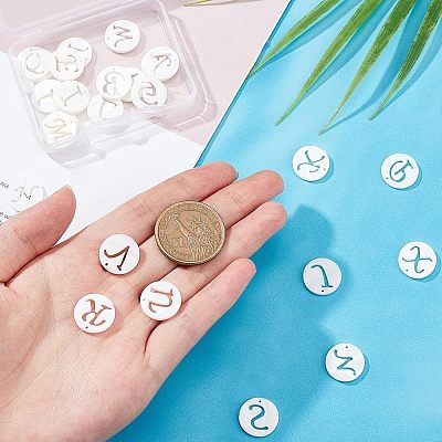 26Pcs 26 Style 
Natural Freshwater Shell Charms SHEL-FH0001-12-1