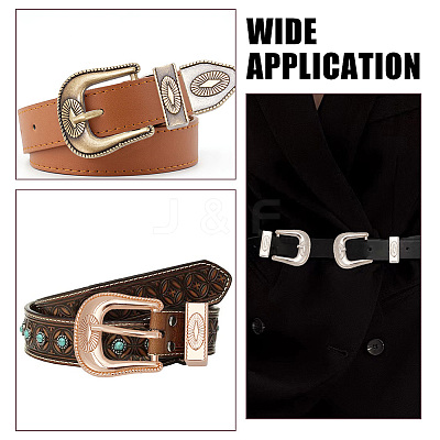 6 Sets 3 Colors Belt Alloy Buckle Sets FIND-WR0011-10-1