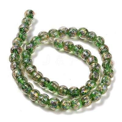 Handmade Dichroic Foil Glass Beads Strands DICH-U001-02B-1