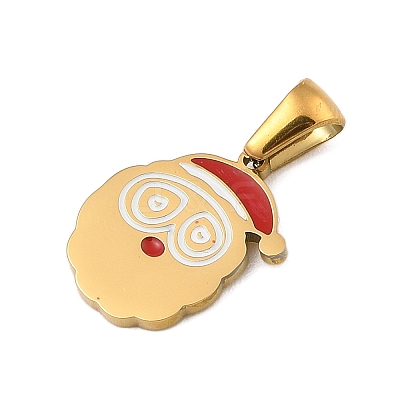 Christmas Theme 304 Stainless Steel Pendants STAS-R007-01B-G-1