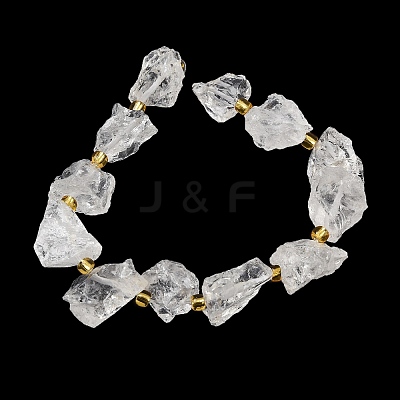Raw Rough Natural Quartz Crystal Beads Strands G-Z131-J01-01-1