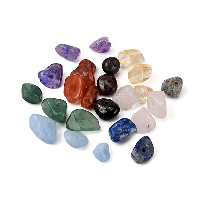8 Colors Natural Stones Chip Bead Sets G-FS0002-33-1
