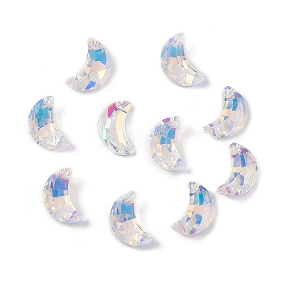 Electroplate Transparent Glass Pendants GLAA-A008-10A-1
