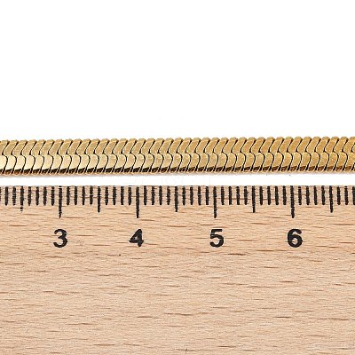 Ion Plating(IP) 201 Stainless Steel Herringbone Chain Necklaces NJEW-M187-06G-1