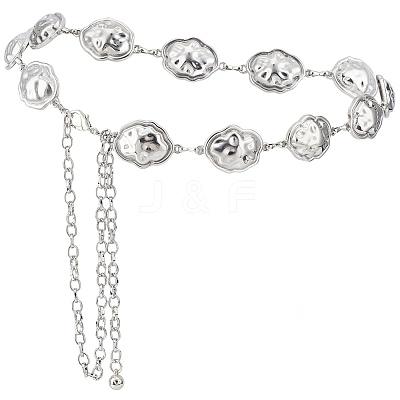 1Pc Alloy Cloud Link Chain Waist Belly Chains for Women AJEW-GF0013-44-1