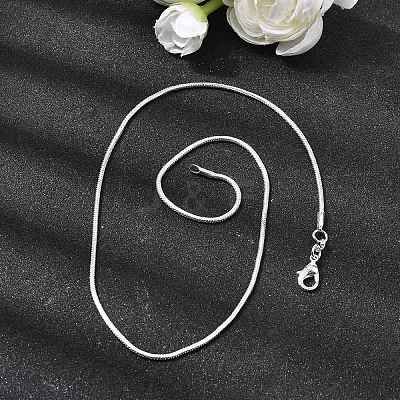 Brass Round Snake Chain Necklaces NJEW-BB10864-16-1