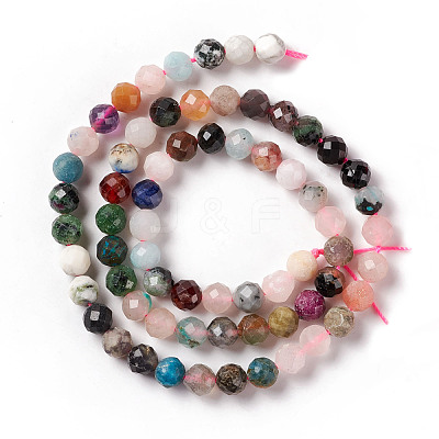 Natural & Synthetic Mixed Stone Beads Strands G-F717-04-1