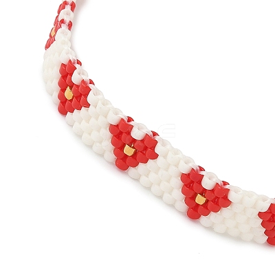 3Pcs 3 Colors Glass Seed Beaded Bracelets for Women BJEW-MZ00214-1