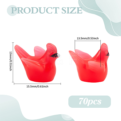 70Pcs Resin Bird Display Decoration AJEW-PH0007-27-1