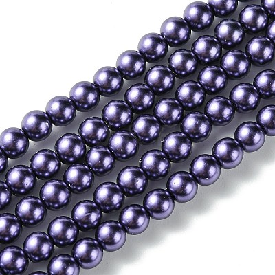 Eco-Friendly Grade A Glass Pearl Beads HY-J002-6mm-HX073-1