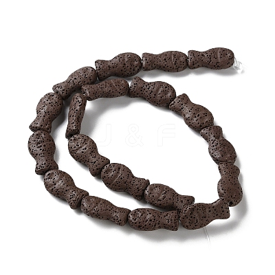 Fish Dyed Natural Lava Rock Beads Strands G-O126-01A-02-1