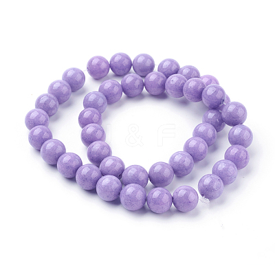 Natural Mashan Jade Round Beads Strands G-D263-10mm-XS24-1
