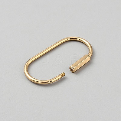 Brass Locking Carabiner KK-WH0001-34C-1