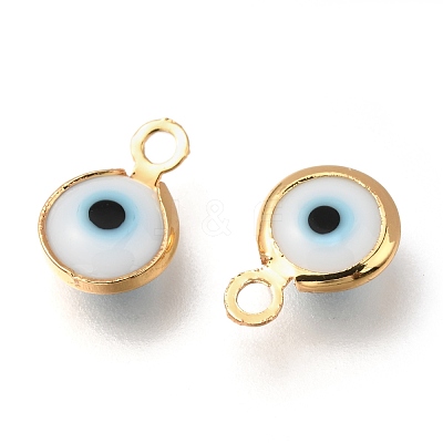 Handmade Evil Eye Lampwork Charms KK-F764-13G-06-1