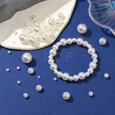 About 1173pcs ABS Plastic Imitation Pearl Beads KY-CJ0001-96-1