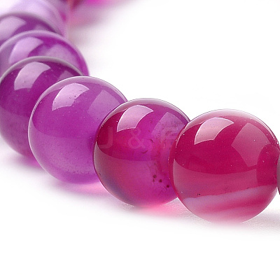 Natural Striped Agate/Banded Agate Beads Strands X-G-S259-04G-10mm-1