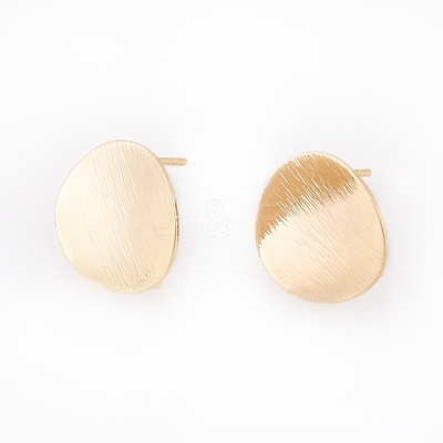 Brass Stud Earring Findings X-KK-T016-03G-1