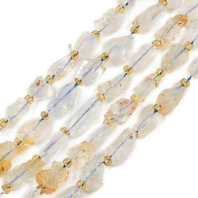 Raw Rough Natural White Topaz Beads Strands G-D101-A15-1