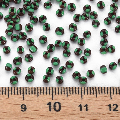8/0 Two Tone Opaque Glass Seed Beads SEED-T006-01B-A07-1