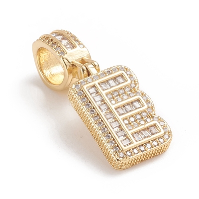 Brass Micro Pave Cubic Zirconia Pendants ZIRC-G165-13G-E-1