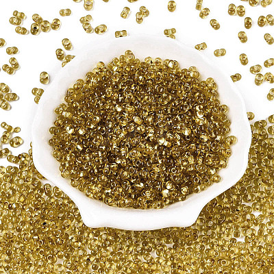 Baking Paint Transparent Glass Seed Beads X-SEED-N006-05C-1