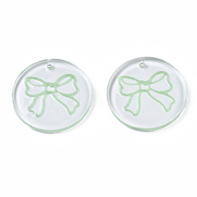 Transparent Resin Pendants RESI-N030-006E-1
