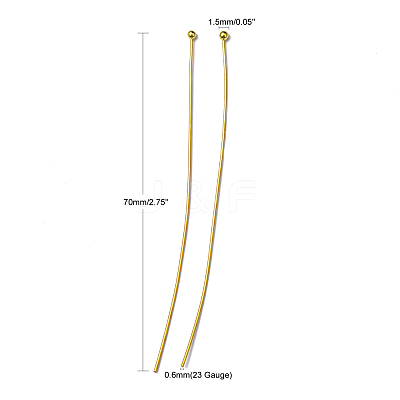 Brass Ball Head Pins RP0.6x70mm-G-1