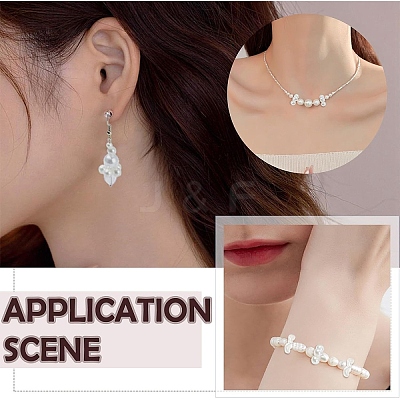 200Pcs 2 Styles ABS Imitation Pearl Beads OACR-YW0004-44-1