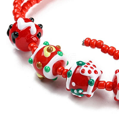 Hand Painted Acrylic with Enamel Beads MACR-K354-11-1
