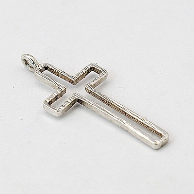 Tibetan Style Alloy Hollow Cross Pendants EAA353Y-NF-1