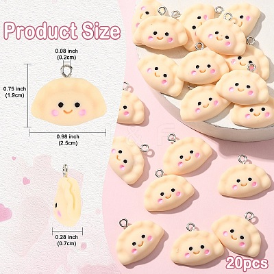 20Pcs Opaque Resin Pendants RESI-YW0004-50-1