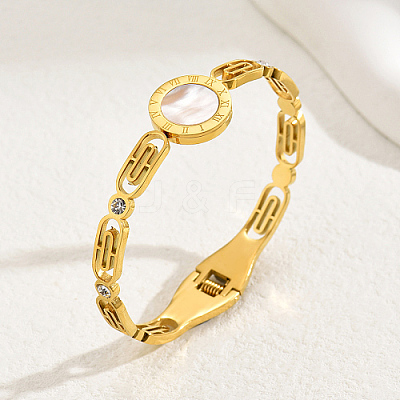 Natural Shell Flat Round Bangle SR1208-2-1
