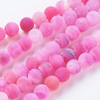 Natural Weathered Agate Beads Strands X-G-G589-6mm-10-1