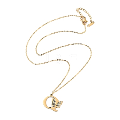 PVD Vacuum Plating 201 Stainless Steel Necklaces NJEW-R267-01Q-G-1