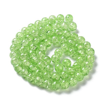 Crackle Glass Beads Strands X-CCG-Q001-10mm-11-1