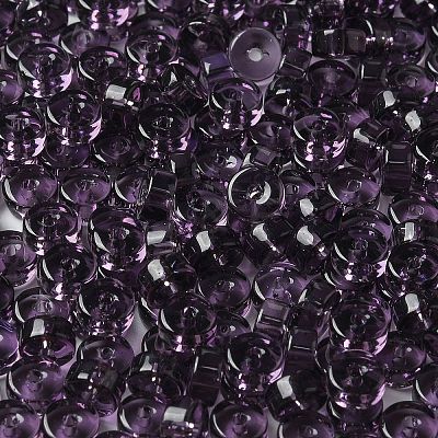 Transparent Colours Glass Seed Beads SEED-E001-T3x6mm-04-1