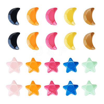 20Pcs 2 Styles Opaque Acrylic Beads OACR-TA0002-98-1
