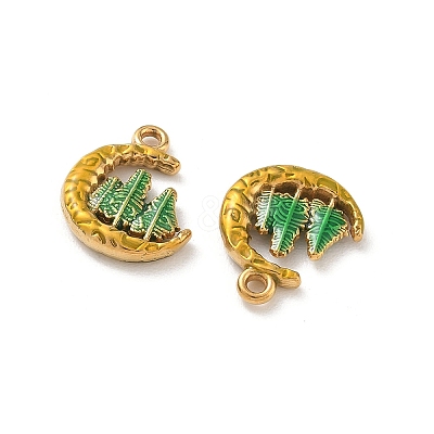 304 Stainless Steel Enamel Pendants STAS-L316-02G-1
